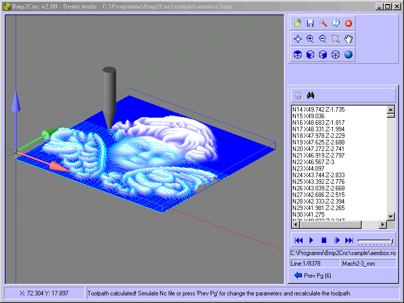 Click to view Bmp2Cnc 2.90 screenshot